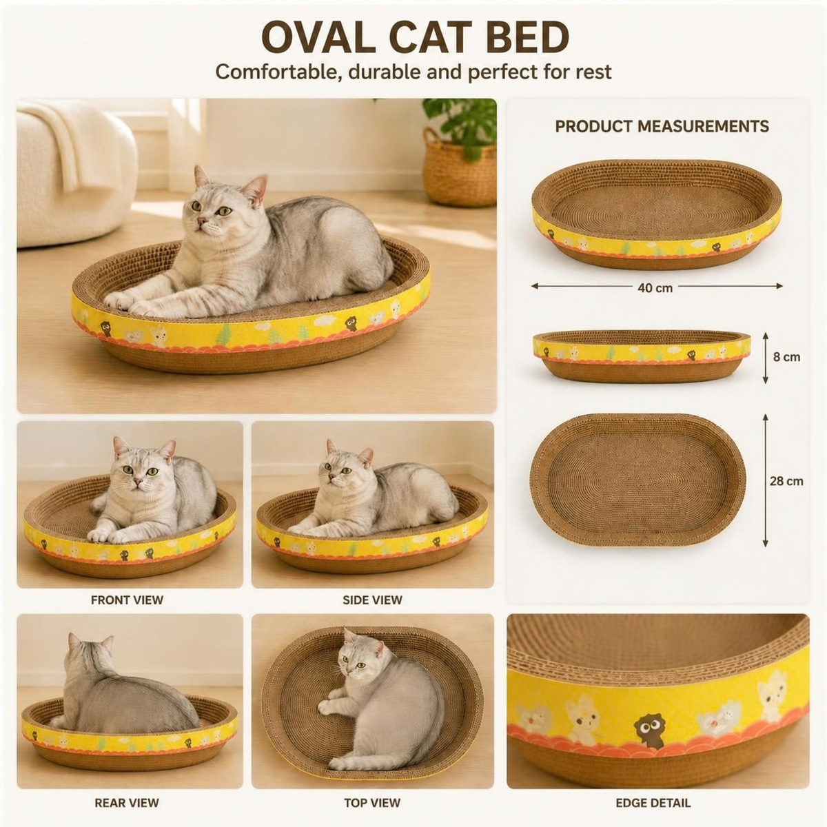 2-in-1 Cat Scratcher Lounge