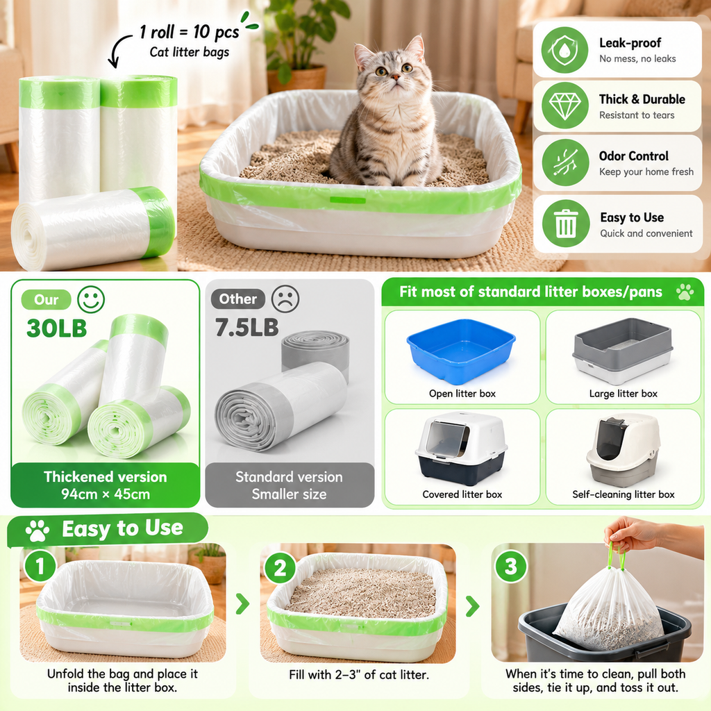 MauPawz Easy-Clean Litter Box Liners
