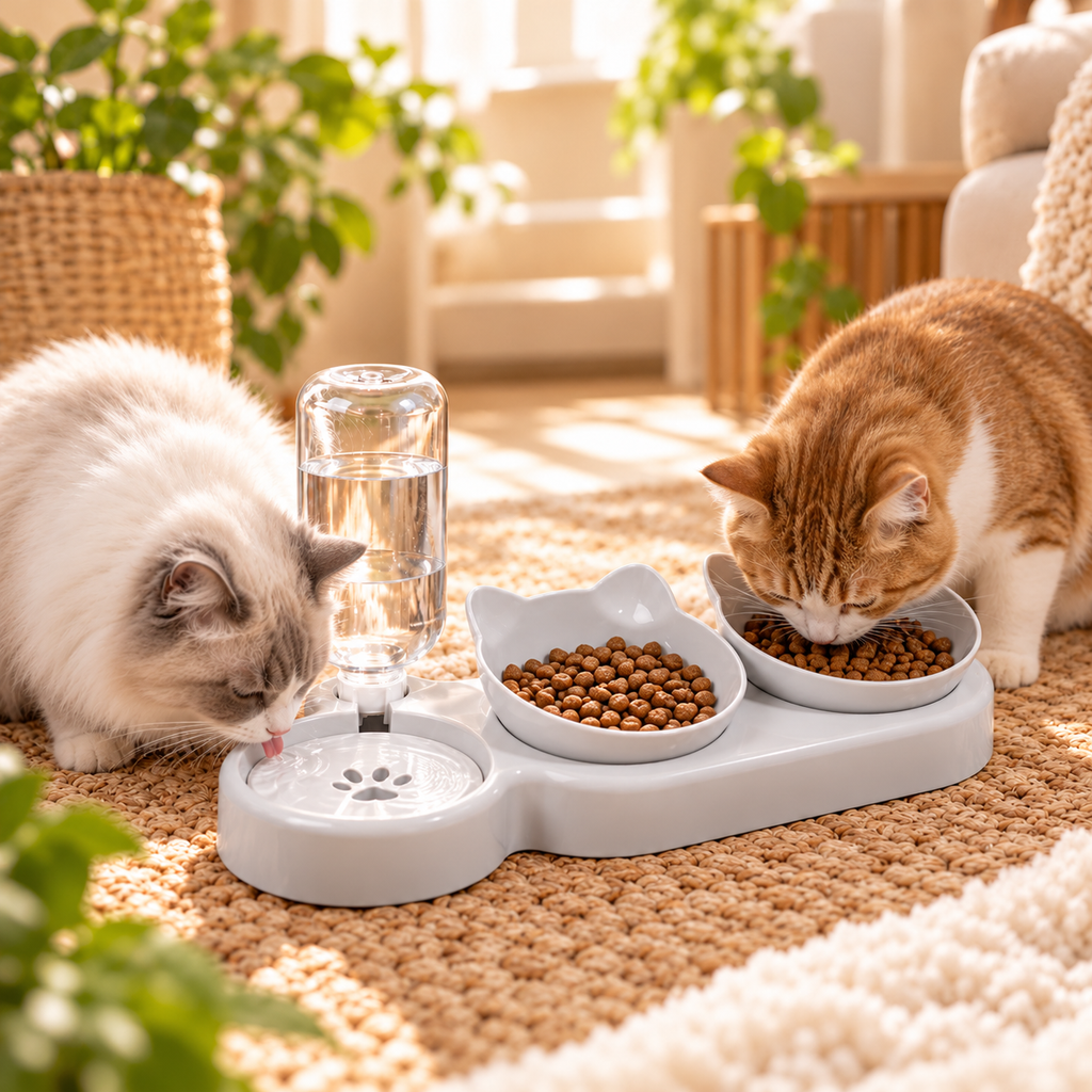 3-in-1 Cat Feeding Station