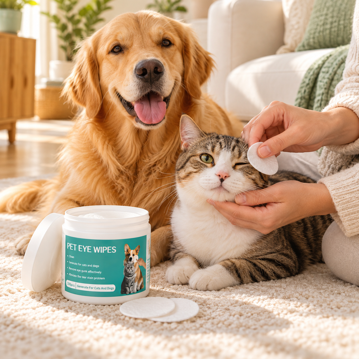 Pet Eye Wipes – Gentle Everyday Cleaning for Dogs &amp; Cats 🐾