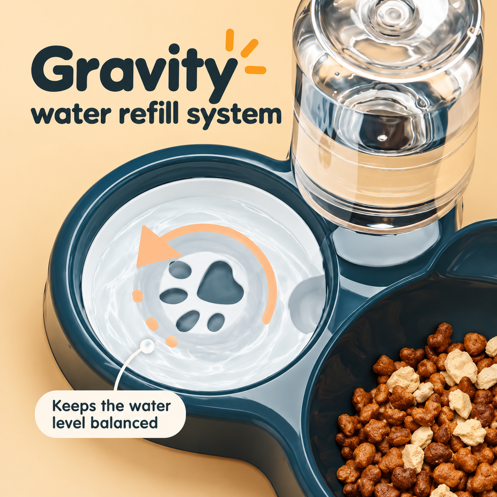 3-in-1 Cat Feeding Station