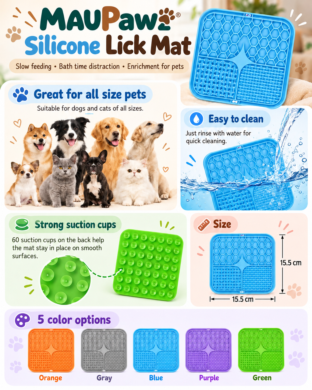 PPet Lick Mat – Slow Feeder for Dogs 🐾